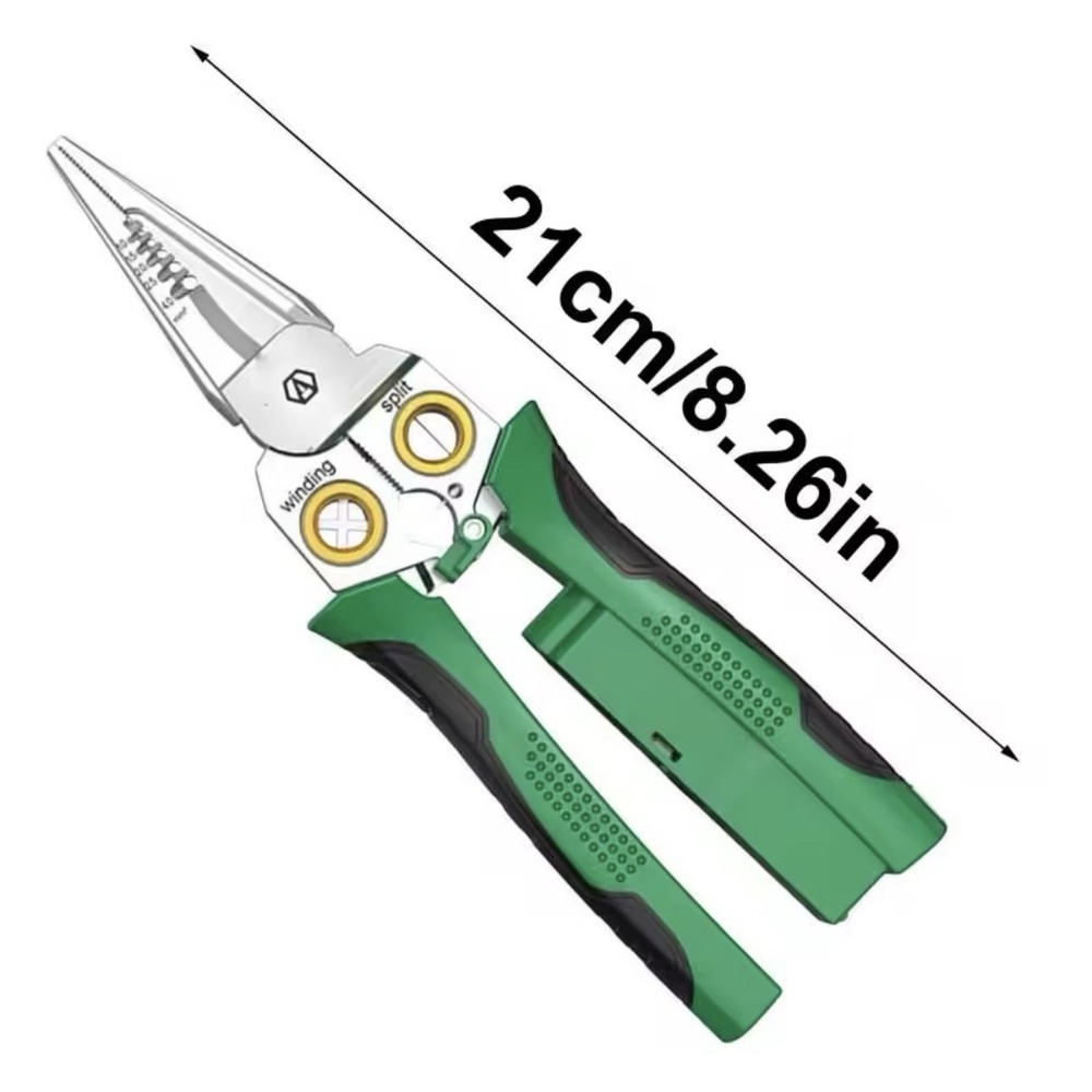 8-in-1 Stainless Steel Electrician Pliers Wire Stripper Cutter Repair Tool